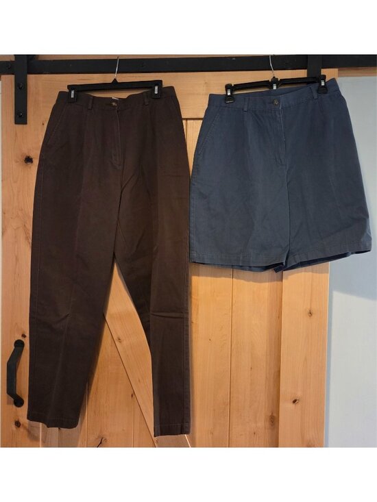 L.L. Bean Pants - Lot of 2 LL Bean Women’s Size 12 Pants Original Fit Pants & Blue Walking Shorts
